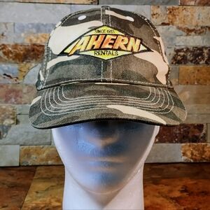 Ahern Rentals Camouflage Hat / Cap • One Size Fits Most •  Hook And Loop Secure